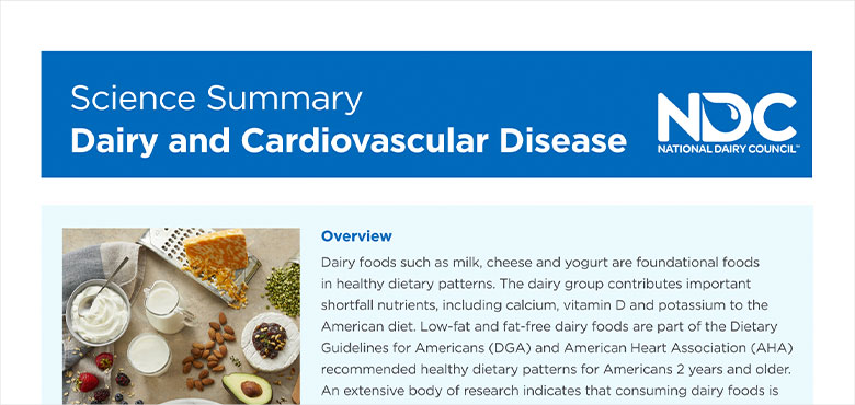 Science Summary: Dairy and Cardiovascular Disease