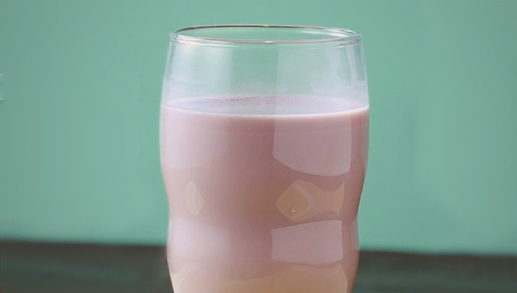 Glass of chocolate milk