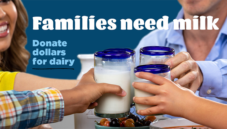 Families need milk social graphic