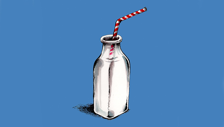 Illustration of milk bottle