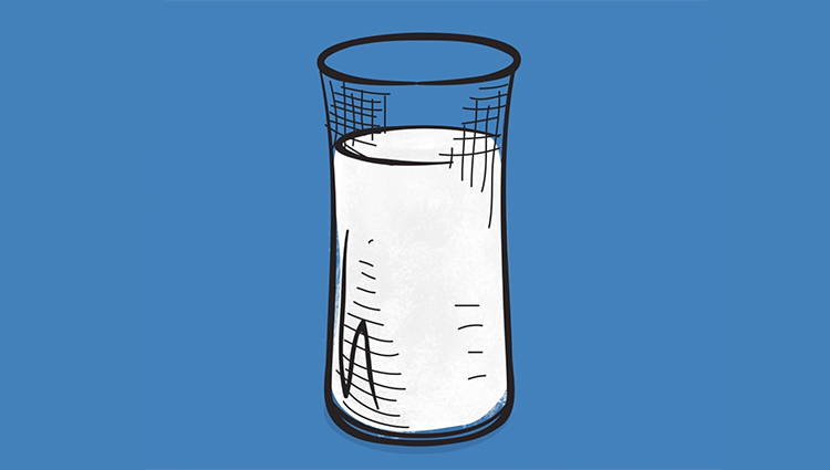 Illustration of a glass of milk