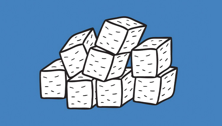 Illustration of sugar cubes