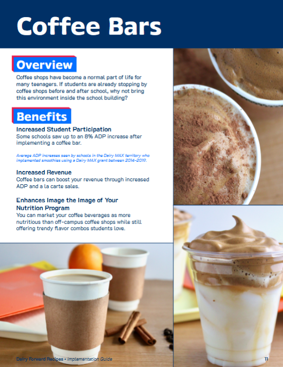 Dairy Forward Recipes Coffee Bars