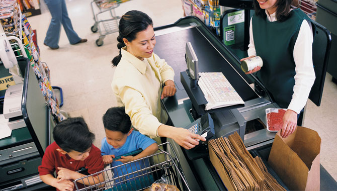 woman at the grocery store