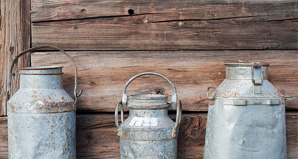 old fashioned milk bottles