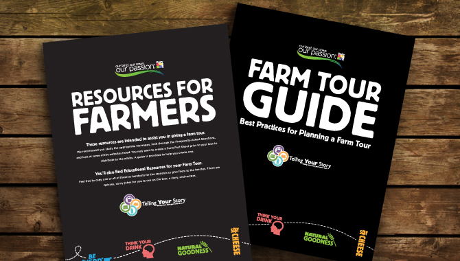 cover of the farm tour guide from dairy max