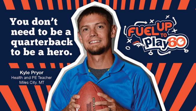 Kyle Pryor, Fuel Up to Play 60 program advisor