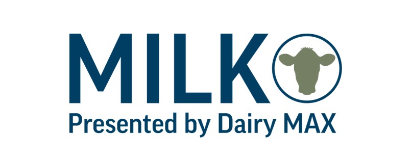 MILK logo with Presented by Dairy MAX