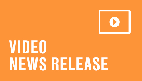 orange background with "video news release" written on it