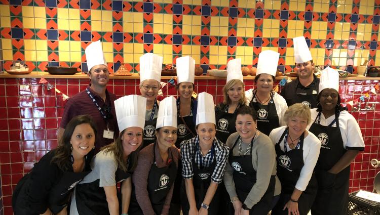 group of influencers in chef hats