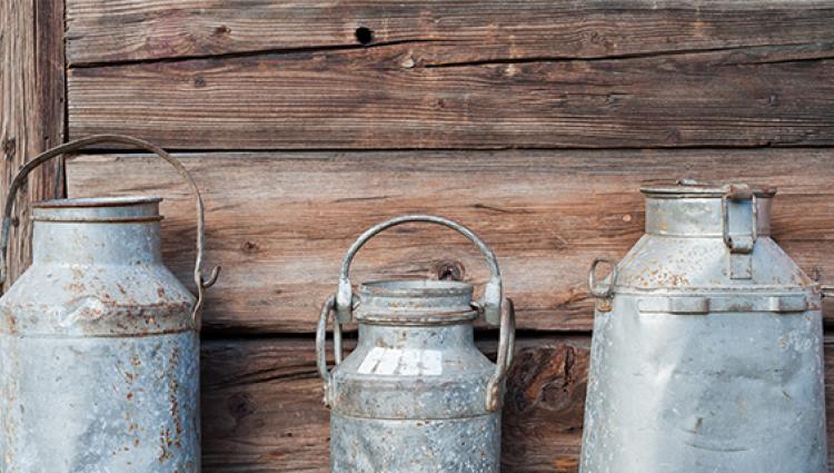 old fashioned milk bottles