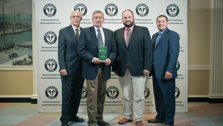 posing for a photo at the Sustainability awards